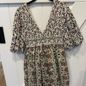 Floral V-Neck Mini Dress